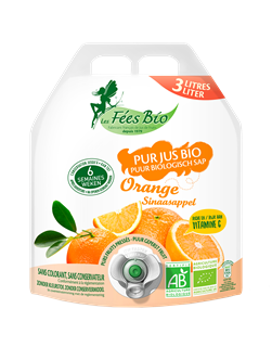 Les Fées Bio Jus d'oranges pur bio 3l - 8001